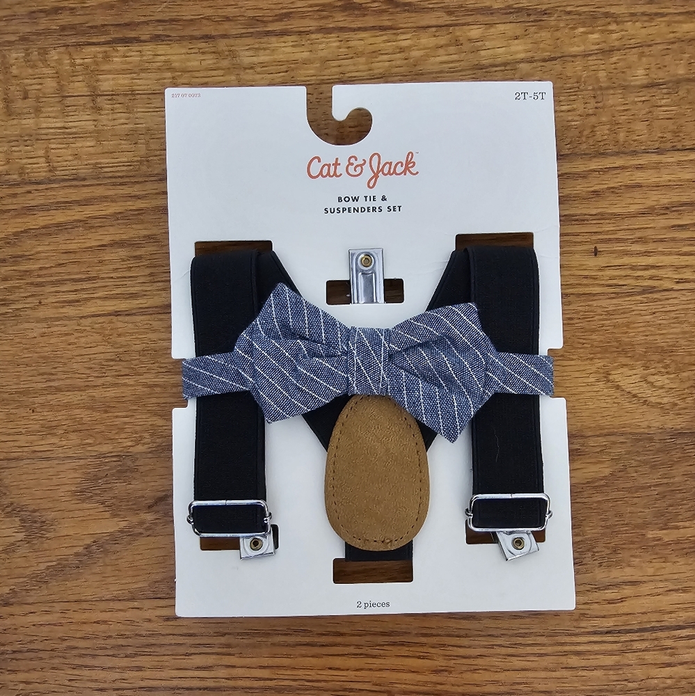 Cat and Jack Suspenders and Bow Tie
